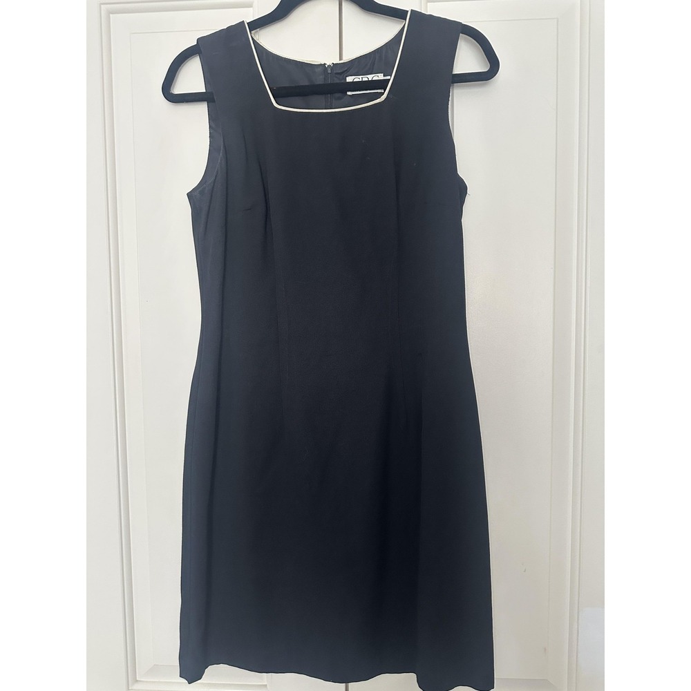 VTG CDC Caren Desiree Company Dress Womens 6 Black Sheath‎ Sleeveless Lined USA